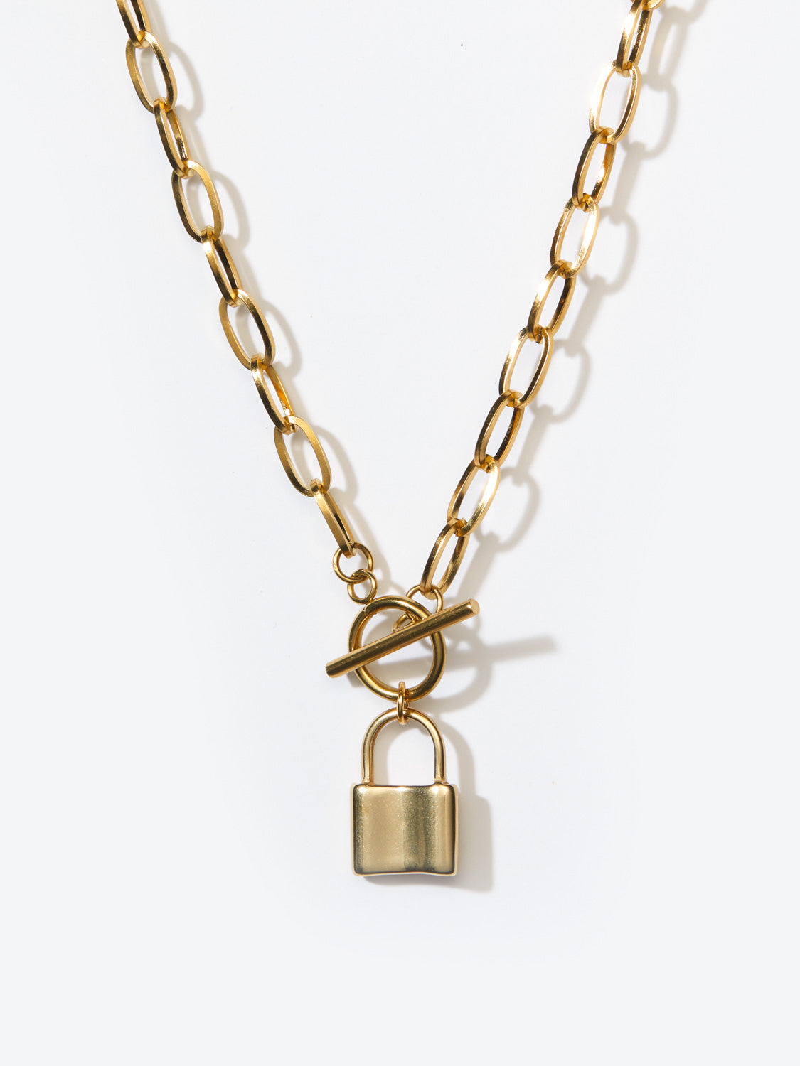 Alterisco - Collar cadena de eslabones acero inoxidable dorado